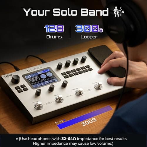 CAHAYA Guitar Pedal Board Multi-Effects: Professional Grade with 320 Effects 120 Amplifier Models Looper IR Cabinet Simulations Multi Effect Processor Pedal Board for Acoustic Electric Guitar & Bass - Thumbnail 4