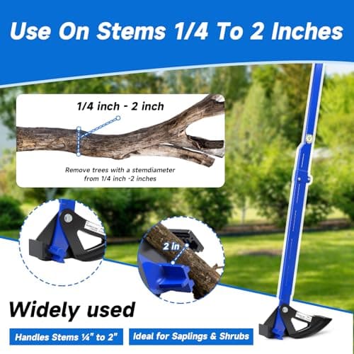 Pvirbravoo Sapling Puller Tool - Heavy Duty Tree Root Puller for ¼ to 2" Woody Stems | Fully Uproots Trees & Shrubs | Ergonomic Garden Tool for Landscaping, Farming, Forestry - Thumbnail 3