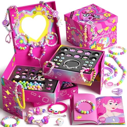 Tomons Bracelet Making Kit for Girls Ages 6-12 Year Old, Jewelry Making Kit- Birthday for 6 7 8 10 11 12 Year Old Girl - Image 1