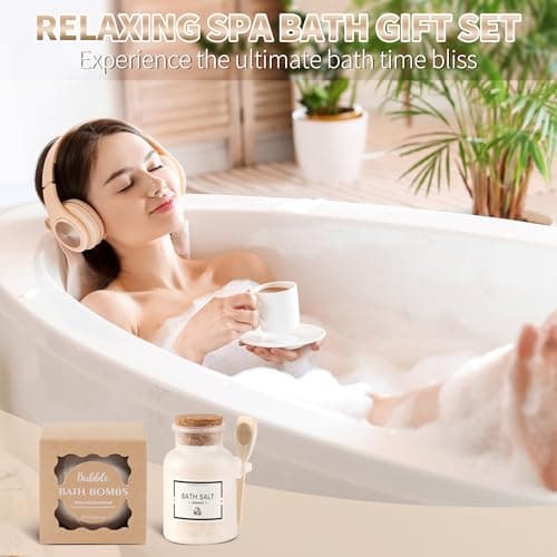 TIANTAIYUE Spa Gift Basket for Women, 11-Piece Self Care Package for Her, Cozy Relaxation Gifts for Birthday, Anniversary, Mother's Day, Thank You, Get Well Soon Gifts for Mom, Wife, Girlfriend, Beige - Thumbnail 5