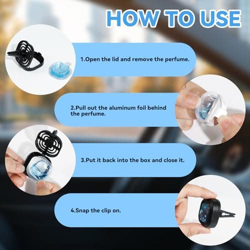 SCENTORINI Car Air Freshener Vent Clips, 3 Vent Clips &12 Refills, New Car, Lavender, Sea Breeze Scent, Auto Fresheners for Men Women, Long Lasting Automotive Air Fresheners for Car Odor Eliminator - Thumbnail 4