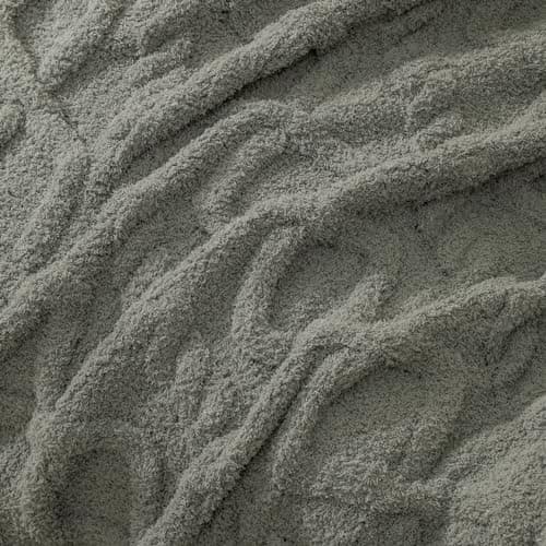 bearberry Plush Fleece Blanket Ultra Cozy & Warm Cable Knit - Machine Washable Throw for Living Room, Bedroom, Office | Lightweight Fuzzy Blanket for Adults, Kids, Pets (Grey, 40”x50”) - Thumbnail 3