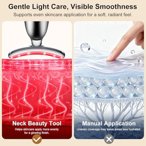 Red Light for Face and Neck, 7-in-1 Face Massager Tool, 3-Color Portable Facial Massager for Skin Care (5.9in) - Thumbnail 5