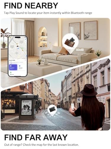 AI.QVOKA Wallet Tracker Card for Android & iOS, Find My Wallet Card for Luggage, Passports, Purses, Bags, Rechargeable Card Tracker Works with Apple Find My & Google's Find Hub (Black, 1 Pack) - Thumbnail 3