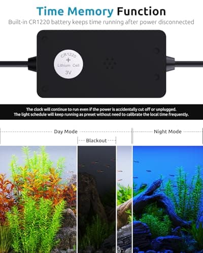 SEAOURA LED Aquarium Plant Light, 24/7 Custom Timer, Power-Off Memory, 7-Row LEDs 30-36in Full Spectrum Fish Tank Lights, 8 Colors, 20 Brightness, Day & Night Cycle, Adjustable Mount for Freshwater - Thumbnail 3