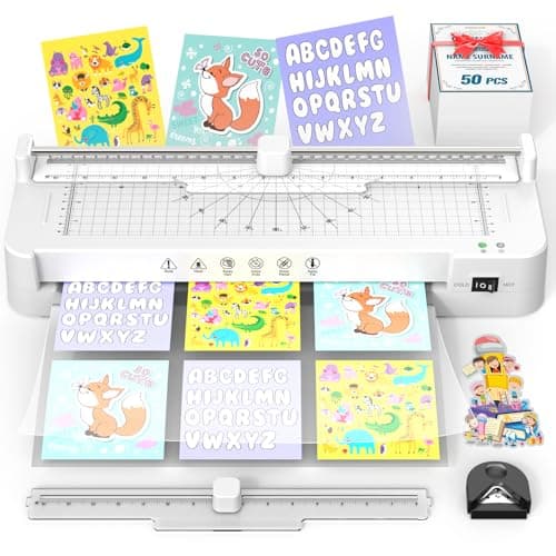 13in Laminator Machine with Sheets 50pcs + Paper Trimmer + Corner Rounder, 11x17 / ABS Anti-Jam Technology |Dual Hot and Cold Mode | 90s Fast Preheat for A3/A4/A5/A6 Home Office School Use - Image 1