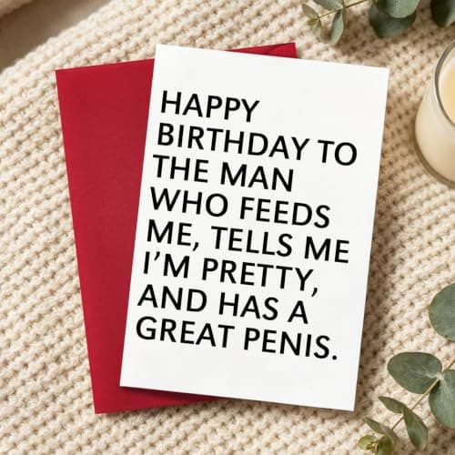 Happy Birthday Cards for Men Husband Boyfriend, Funny Boyfriend Birthday Gifts for Men Him, Naughty Greeting Cards Unique Couples Gifts for Husband Who Have Everything, Mens Gift Ideas - Thumbnail 4