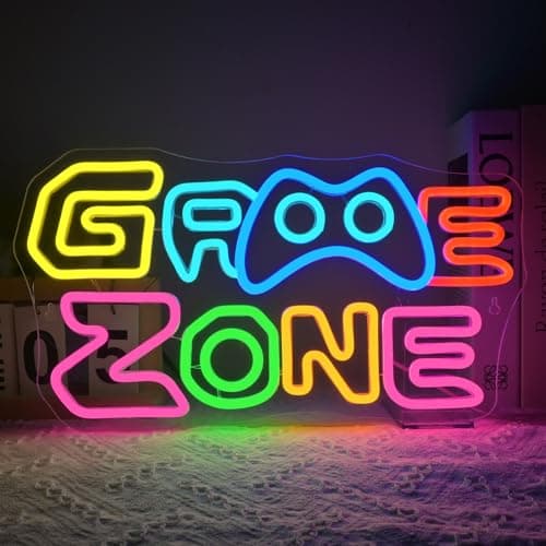 VVYXX Game Zone Neon Sign Wall Decor Neon Light Bedroom Wall Decor Suitable for Classroom Book Party Library Decoration Reading Room Bookish Decor Gift - Image 1