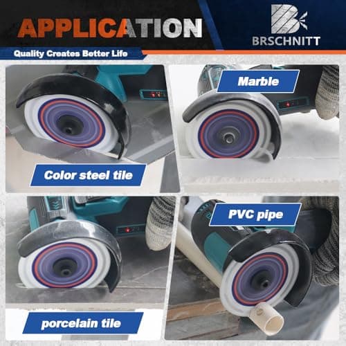 BRSCHNITT Indestructible Disc for Grinder 4-1/2"inch 5pcs -7/8" Arbor Multifunctional Cutting Discs for Smooth Cutting, Chamfering, Grinding Materials - Thumbnail 5