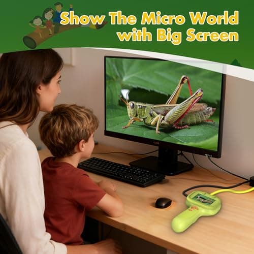 Borescope Camera with Light for Kids | STEM Science Educational Toy for 4 5 6 7 8 9 10 12 Years Old Boys & Girls | Birthday Gift for Outdoor Adventures & Nature Discovery (Yellow) - Thumbnail 6