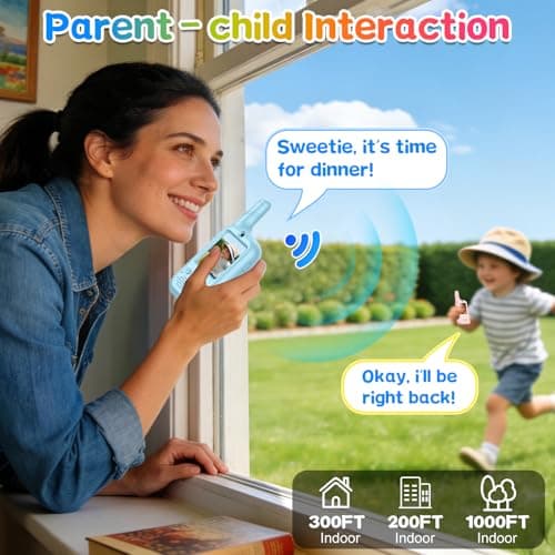 Video Walkie Talkies for Kids – Rechargeable Kids Walkie Talkies 2 Pack with Voice Changer & Cartoon Avatar, 1000 ft Range, Fun Toys for Outdoor Camping, Hiking, Birthday Gift for Boys Girls Ages 3-12 - Thumbnail 5