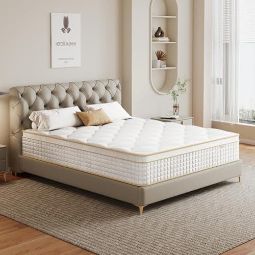 Ruanrest Queen Mattress 12 Inch Hybrid Mattress in a Box with Memory Foam and Pocket Springs for Pressure Relief, Medium Firm Queen Size Mattress, Motion Isolation, CertiPUR-US - Image 1