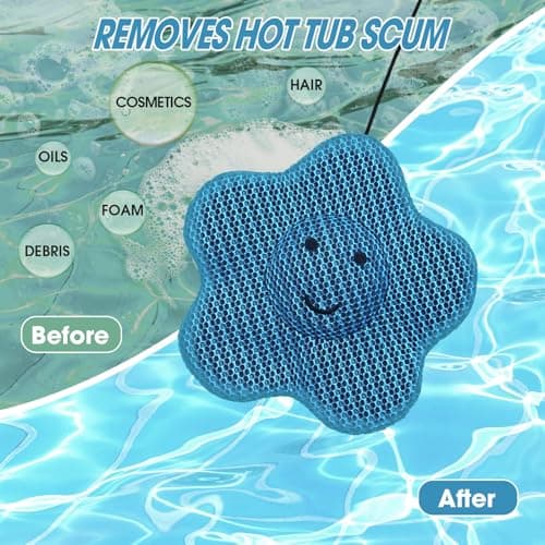 MTWEAR Hot Tub Scum Absorber, Hot Tub Accessories, Spa & Pool Scum Eliminating Balls,Hot Tub Scum Sponge for Hot Tub Oil Absorbing Sponge for Hot Tub Skimmer, Hot Tub Sponge Scum Remover (Flower) - Thumbnail 3