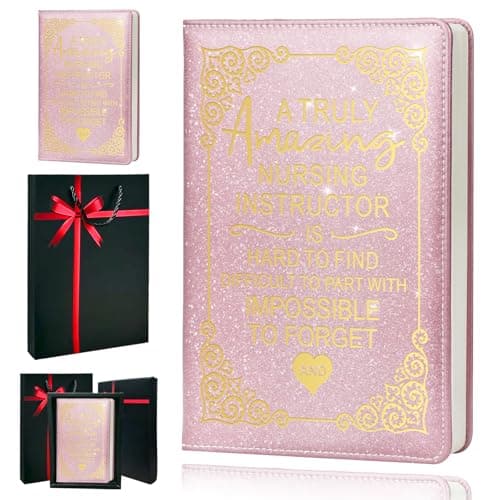 QDWXDEL Nurses Week Gifts,A5 Hardcover Leather Journal for Women - 200 Pages Premium Paper Notebook, Nurse Journal Notebook for School, Work (Nurse Pink) - Image 1