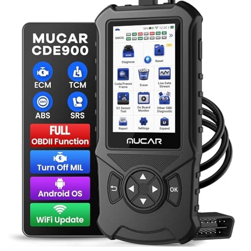 MUCAR CDE900 OBD2 Scanner, Check Engine System Car Code Reader, Automotive Diagnostic Scan Tool with 4 Inches Touchscreen, Cover 106 Brands, FCA Autoauth, Wireless Update - Image 1
