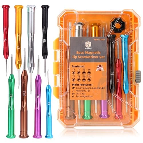 MulWark 8pc Mini Screwdriver Set - Magnetic Torx Screwdrivers Repair Kit for Electronics, Jewelry, Eyeglasses, Xbox Controller, iMac, Watch Screwdriver - Compatible Small Screwdriver Set - Image 1