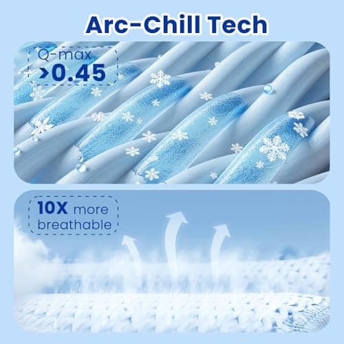 Topcee Cooling Blanket (90"x90"Queen Size) for Sweats Absorbs Heat to Keep Adults Cool on Warm Nights, Q-Max 0.5 for Hot Sleepers, Ultra-Cool Lightweight Blanket for Bed - Thumbnail 3