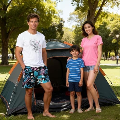 Cozople Men's Bathing Suit with Compression Liner 5.5 inch Swim Trunks 2 in 1 Quick Dry Boxer Brief Lined Swimwear Tropical Flowers Print Board Short S Beach Play Sandcastle Building Wave Wading - Thumbnail 6