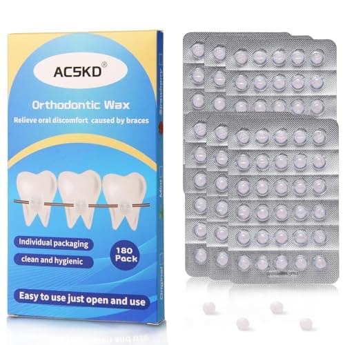 ACSKD 180PCS Braces Wax,Orthodontic Wax with Individual Packaging,Dental Waxs for Brace Travel Home Office,Strawberry - Image 1