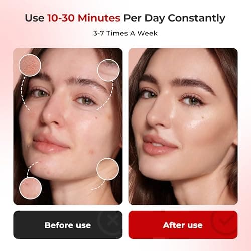 Red Light Therapy Panel, 460/590/660/850nm 4-Color Light Mode, 120 LEDs Facial Infrared Light Therapy Devices with Lighted Makeup Mirror, Timer, Portable Red Light Therapy for Face, Body, Pain Relief - Thumbnail 5