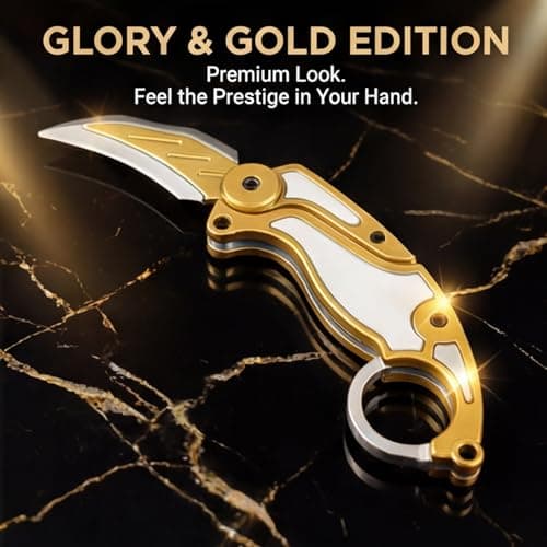 Fidget Claw Toy with Soft Silicone Blade, Plastic Karambit Practice Toy for Finger Spinning, 3D Printed Style Folding Pocket Spinner for Teens and Adults (Purple) - Thumbnail 6