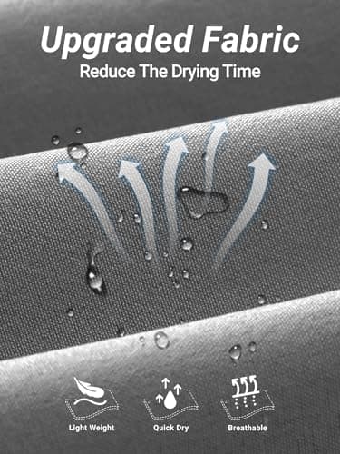 Arcweg Men's Swim Trunks with Compression Liner and Zipper Pockets Quick Dry 2XL Bathing Suit Board Swimming Shorts Grey - Thumbnail 6