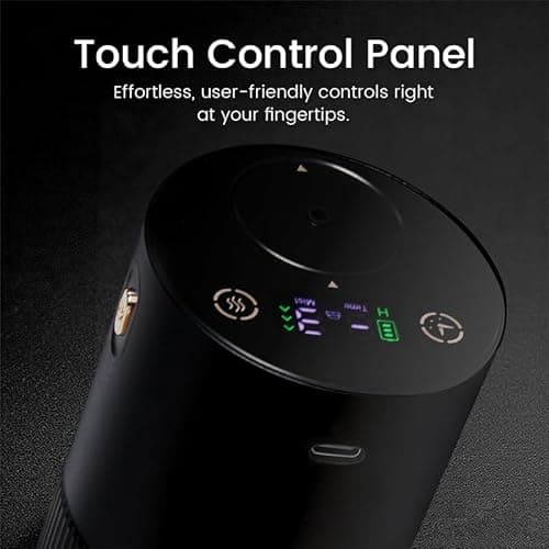 Waterless Diffuser for Essential Oil, Car Diffsuer, Aluminum Alloy & Fabric, 0.33 Fl Oz/ 10mL, Waterless Diffusers, Scent Diffuser with Timer & 4 Mist Levels for Home, Room, Car, Office - Black - Thumbnail 6