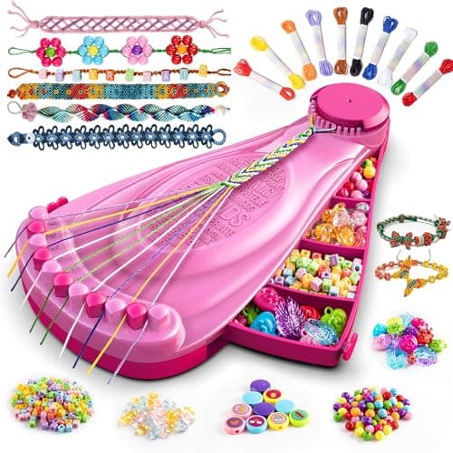 P&C Friendship Bracelet Making Kit for Girls Age 8-12 with 422 Beads & 20 Threads - Arts and Crafts for Kids Jewelry Making Kit - Christmas Birthday Gifts - Easy Bracelet Maker - Image 1