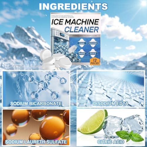 Ice Machine Cleaner and Descaler Tablets, 36 Clean Tablets Compatible with Frigidaire, Opal, GE Profile, Kitchenaid, Nickel Safe Scale Remover for Countertop, Nugget Ice Makers, Bulk 1 Year Supply - Thumbnail 3