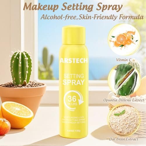 Setting Spray for Makeup Long Lasting for up to 36HR Wear Vitamin C Ultra-Fine Face Mist Dewy Hydrating & Soothing Finishing Fixing Spray for Make Up All-Day Fresh Look 4.44 oz - Thumbnail 2