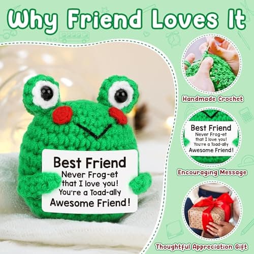 Positive Frog Best Friend Friendship Gifts for Women Men, Back to School - Thumbnail 6