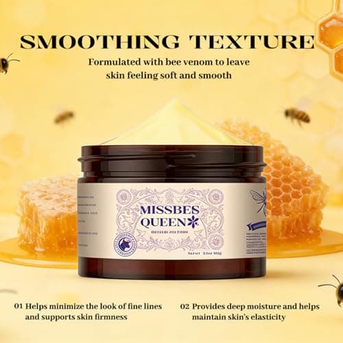 Bee Venom Skin Treatment Cream | Bee Venom Cream for Skin | Anti-Aging Cream | Wrinkles & Fine Lines | Oily & Sensitive & Dry Skin & Body | Day Cream | 2.1 oz / 60g - Thumbnail 5