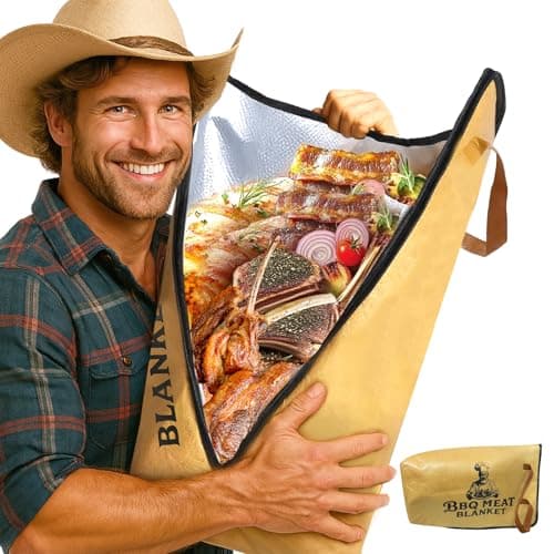 AiDwell BBQ Blanket for Resting Meat 22''Smoker Meat Resting Blanket, Reusable Smoker Grilling Meat Insulated Resting Bag with Wide Mouth,Gifts for Men Him Dad for Large Brisket/Pork Shoulders/Turkeys - Image 1