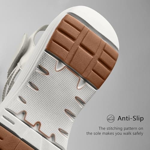 Vilanva Women's Comfortable Walking Sandals (White Size 11) - Thumbnail 5