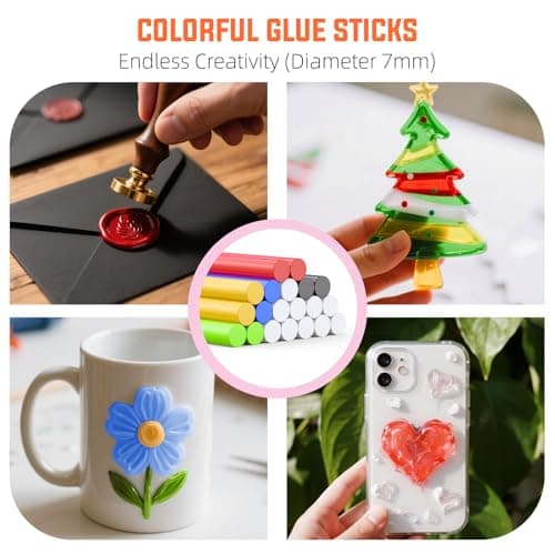 Katerk Cordless Hot Glue Gun Kit, 30s Fast Heating, Mini Glue Gun with 20 Glue Sticks, Compact & Portable with 2500mAh Built-in Battery, Auto Shut-Off, Perfect for DIY, School Crafts & Repairs (Pink) - Thumbnail 2