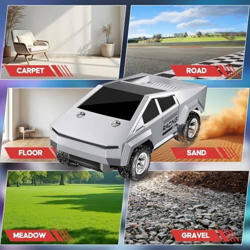 ValueTalks 1:24 RC Car Toys, All Terrain High Speed 2WD RC Truck with Light and Loadspace, 2.4GHz Off-Road Vehicles Remote Control Car, Electric Vehicle Toys Gift for Boys Girls Age 3+ - Thumbnail 6