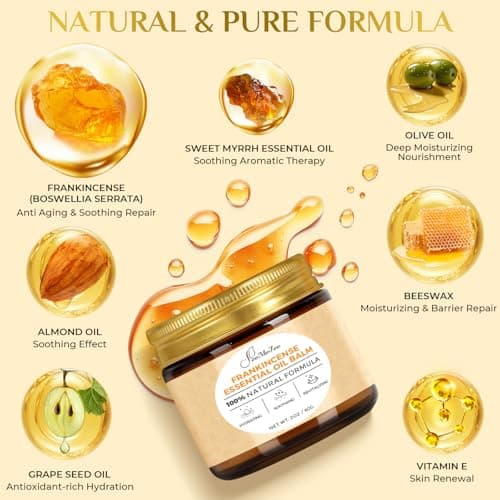 FeeMeFee Frankincense Balm 2oz, Frankincense Essential Oil with Myrrh for Soothing Relief, Muscle Relaxation, Boswellia Serrata, Olive Oil, Vitamin E, Moisturizer for Dry, Cracked Skin - Thumbnail 3