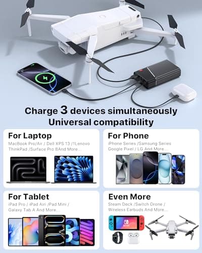 Portable Charger 20000mAh, 22.5W PD 3.0+QC 4.0 Super Fast Charging Power Bank, Cooler Aerospace Metal Case for iPhone 17 16 15 14, 13 Android, iPad, Samsung Google Tablet & More, Travel Essential - Thumbnail 6