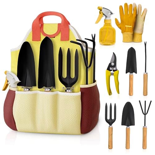 10 Pcs Gardening Tools for Women – Ergonomic Lightweight Metal Garden Tools Set with Convenient Organizer Handbag – Easy Handling for Outdoor Plant Care | Gardening Gifts for Women for Home Use - Image 1