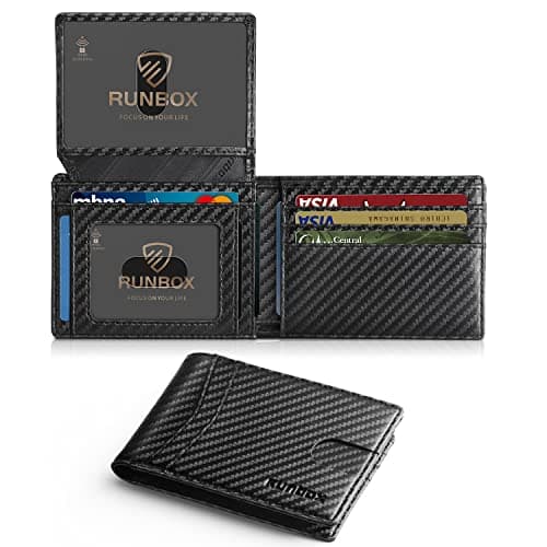 RUNBOX Wallet for Men - Slim Rfid Leather Bifold 2 ID Window With Gift Box Men's Accessories - Image 1