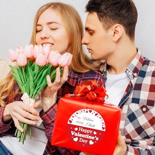 Happy Valentine's Day Stickers 72 PCS Valentines Day Gift Stickers,2 Inch Heart Decorative Label Sticker for Envelope Seal Card Valentines Party Gift Decoration - Thumbnail 6