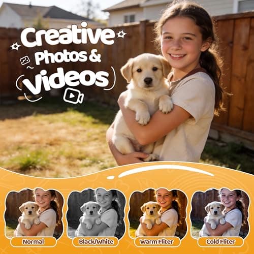 OMK Mini Keychain Camera, 1080P Pocket-Size Camera with 32GB Card, Portable Mini Retro Camera, One-Button Recording, Lightweight Vintage for Travel, Birthday Gift, Party, Daily Moments(Yellow) - Thumbnail 3