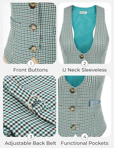 GRACE KARIN Womens Blazer Vest for Women Vintage Vest for Renaissance Pirate Cosplay - Thumbnail 2