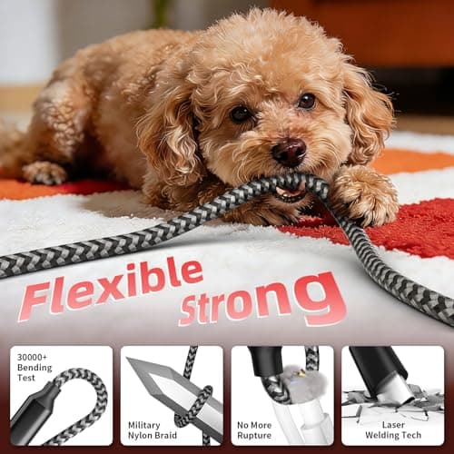 MPATIBY Multi Charging Cable 3 in 2, 1Pack 5FT USB C/A Multi Charger Cable to Type-C/IP Port, Nylon Braided USB C Multiple Charger Cord for All Devices, Universal Phone Charger Cord for Cell Phones - Thumbnail 2