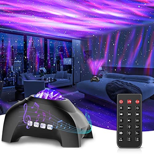 Star Projector, CIMELR Northern Galaxy Aurora Lights Projector with 33 Light Effects Bluetooth Speaker & White Noise, Remote Control Night Light for Bedroom, Room Decor, Party, Gift for Kids Adults