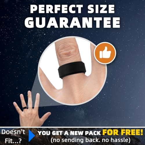 Egnaro Men's Silicone Rings 10mm Wide 2.5mm Thick, Rubber Wedding Bands, Multipack 1/4/7 Breathable Comfort Fit For Workout - Thumbnail 6