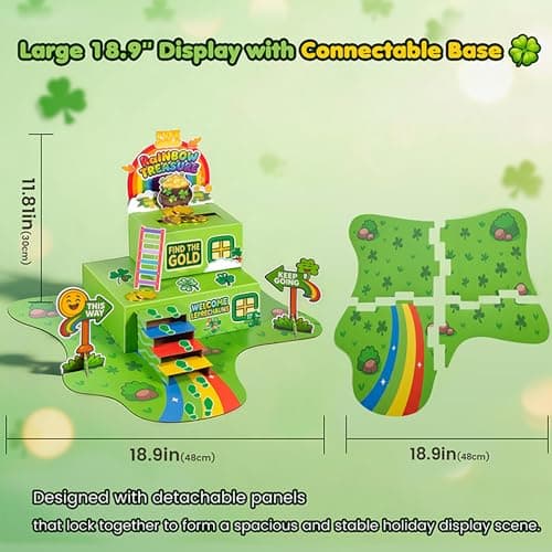 LEKSON St. Patrick’s Day Leprechaun Trap Kit with Coin Drop Slot, Interactive Leprechaun Trap Box for Kids, How to Catch a Leprechaun Craft, Tabletop Holiday Decoration - Thumbnail 6