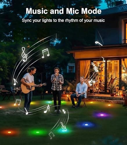 50Ft Permanent Outdoor Ground Lights Smart Color Changing, Pathway Christmas Lights Waterproof, Walkway Lighting for Outside Garden Back Yard Driveway Patio Sidewalk Landscape Path Decorations - Thumbnail 3