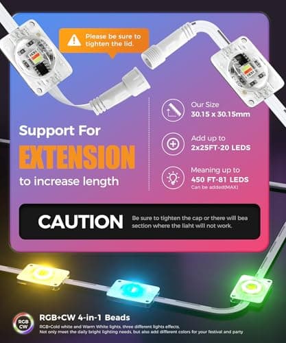 POOFZY Permanent Outdoor Lights for House,100ft RGB+IC Smart Outdoor Decor, 50 Scene Modes,App/Remote Control,IP67 Waterproof,for Christmas,Super Bowl,V-Day,Thanksgiving,Daily & Holiday Party Decor - Thumbnail 4