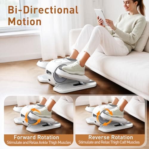 STYNGT Under Desk Elliptical Exercise Machine, Elliptical Leg Exerciser as Seen on TV, 12 Speeds Leg Exerciser While Sitting for Seniors, Electric Seated Foot Pedal Exerciser for Home Gift for Women - Thumbnail 4